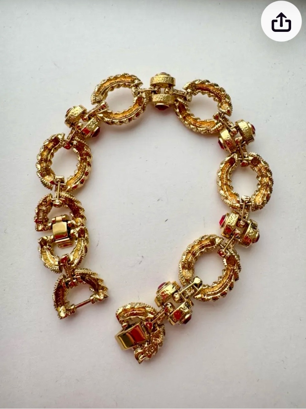 Camrose & Kross Gold Crystal-Embellished Twisted Link Bracelet - Picture 6 of 6